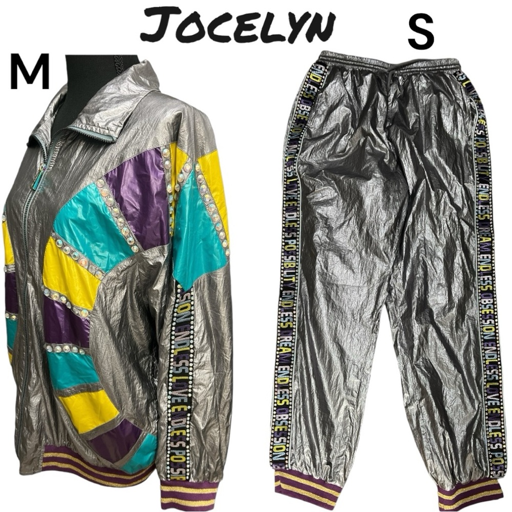Jocelyn Jacket size M Pants size S great for 🎃🎃🎃women or men/ 90’s